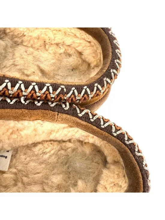 UGG Tasman Suede Sheepskin Slippers Chestnut Size 5 - Picture 6 of 11